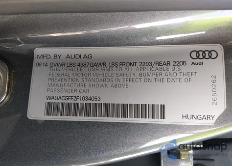 2015 Audi A3 1.8T Premium z USA, uszkodzony, nr VIN WAUACGFF2F1034053